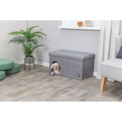 Legowisko zamknięte Kimy, 72 × 40 × 40 cm, jasnoszare