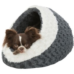 Legowisko zamknięte Kaline , 35 × 26 × 41 cm,szaro/kremowe