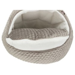 Legowisko zamknięte Livia, o 55 × 45 cm, szarobrązowe/kremowe