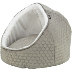 Legowisko zamknięte Livia, 45 × 33 cm, ciemnoszare/kremowe