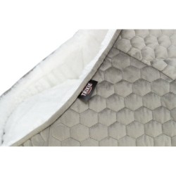 Legowisko zamknięte Livia, 45 × 33 cm, ciemnoszare/kremowe