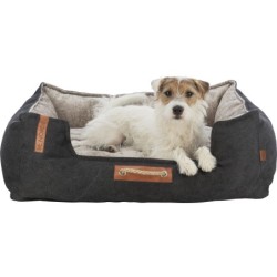 BE NORDIC Föhr, legowisko, dla psa/kota, czarne/piaskowe, 80 × 60 cm