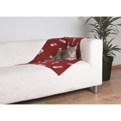 KOC 100x70cm BORDO W BIAŁE RYBY