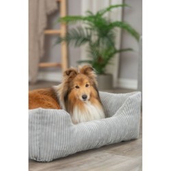 Jonna Vital, legowisko, dla psa/kota, plusz sztruksowy, szare, 100 × 70 cm