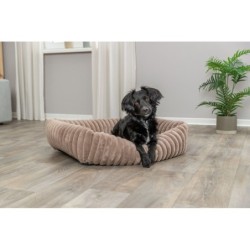 Lonni, legowisko, dla psa/kota, plusz, jasnobrązowe, 80 × 60 cm