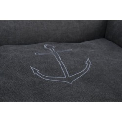 BE NORDIC Föhr, legowisko, dla psa/kota, czarne, 100 × 80 cm