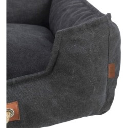 BE NORDIC Föhr, legowisko, dla psa/kota, czarne, 100 × 80 cm