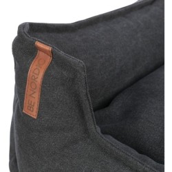 BE NORDIC Föhr, legowisko, dla psa/kota, czarne, 100 × 80 cm