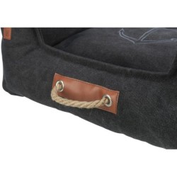 BE NORDIC Föhr, legowisko, dla psa/kota, czarne, 100 × 80 cm