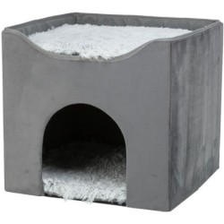 Harvey, legowisko zamknięte, dla psa/kota, szare/biało-czarne, 38 x 38 x 38 cm