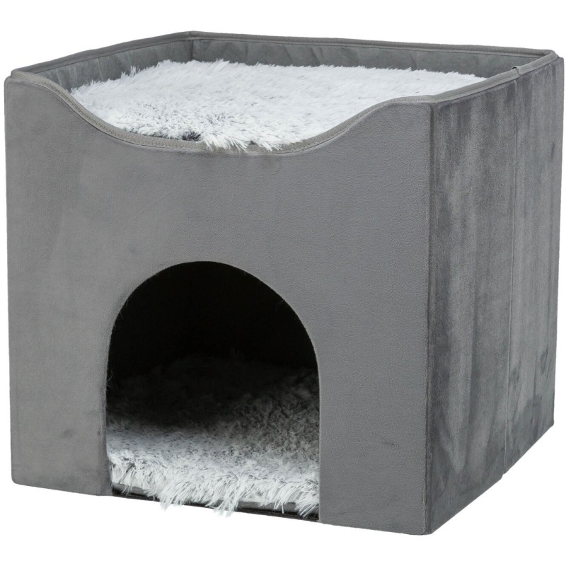 Harvey, legowisko zamknięte, dla psa/kota, szare/biało-czarne, 38 x 38 x 38 cm
