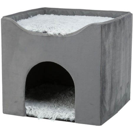 Harvey, legowisko zamknięte, dla psa/kota, szare/biało-czarne, 38 x 38 x 38 cm