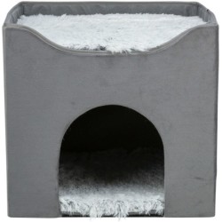 Harvey, legowisko zamknięte, dla psa/kota, szare/biało-czarne, 38 x 38 x 38 cm