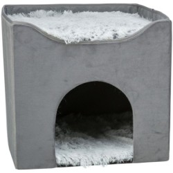 Harvey, legowisko zamknięte, dla psa/kota, szare/biało-czarne, 38 x 38 x 38 cm