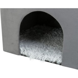 Harvey, legowisko zamknięte, dla psa/kota, szare/biało-czarne, 38 x 38 x 38 cm