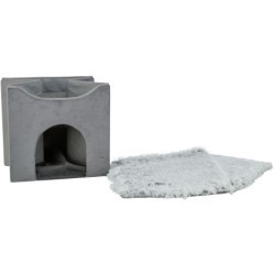 Harvey, legowisko zamknięte, dla psa/kota, szare/biało-czarne, 38 x 38 x 38 cm