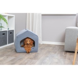 Alena, legowisko zamknięte, dla psa/kota, niebiesko/szare 40 × 45 × 40 cm