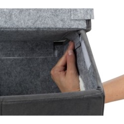 Livia, legowisko zamknięte, dla psa/kota, ciemnoszare/białe, 50x50x54 cm