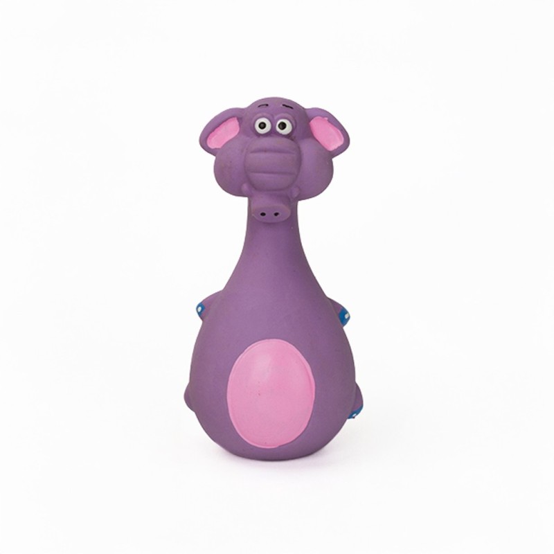 Zabawka dla psa, słoń, fioletowa, guma lateksowa, 13 cm