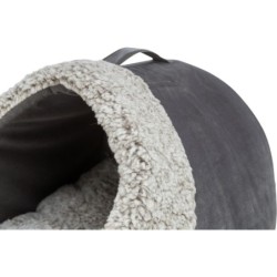 Calida, legowisko zamknięte, dla kota, szare/biało-czarne, 50 × 30 × 35 cm, z wkładką odbijającą ciepło