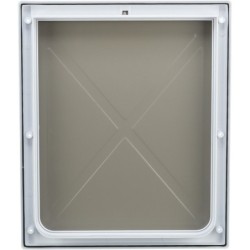 DRZWI WAHADŁOWE DLA PSA M-XL 39-45cm (BIAŁE)