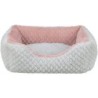 Kaline Mio, legowisko, dla psa/kota, szare/różowe, 65 × 50 cm
