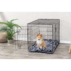 Klatka kennelowa, dla psa, czarna, M: 78 × 62 × 55 cm
