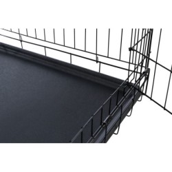 Klatka kennelowa, dla psa, czarna, M: 78 × 62 × 55 cm