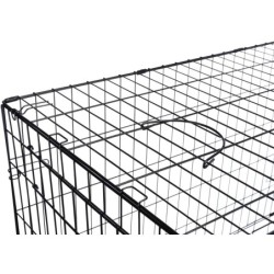 Klatka kennelowa, dla psa, czarna, M: 78 × 62 × 55 cm