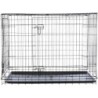 Klatka kennelowa, dla psa, czarna, L: 109 × 79 × 71 cm