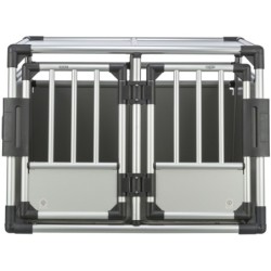 Podwójna skrzynia transportowa, aluminium, 95 × 69 × 88 cm