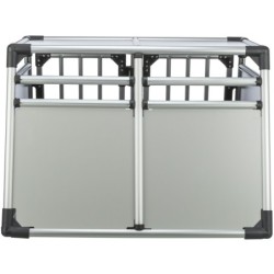 Podwójna skrzynia transportowa, aluminium, 95 × 69 × 88 cm