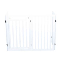 Barierka, z drzwiczkami, 60–160 × 81 cm, biała