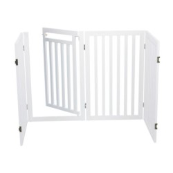 Barierka, z drzwiczkami, 60–160 × 81 cm, biała