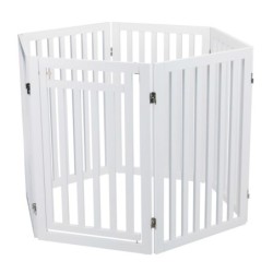 Barierka, z drzwiczkami, 60–160 × 81 cm, biała