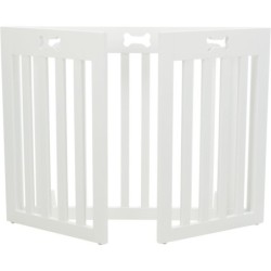 Barierka drewniana, 3-częściowa, 82–124 × 61 cm, biała