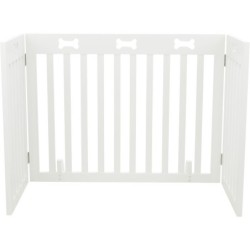 Barierka drewniana, 3-częściowa, 82–124 × 61 cm, biała