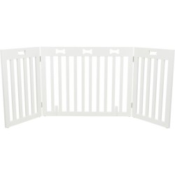 Barierka drewniana, 3-częściowa, 82–124 × 61 cm, biała