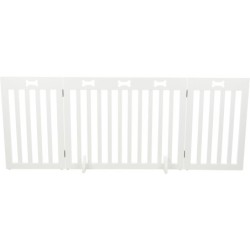 Barierka drewniana, 3-częściowa, 82–124 × 61 cm, biała