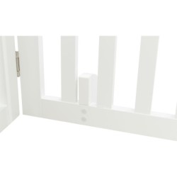 Barierka drewniana, 3-częściowa, 82–124 × 61 cm, biała