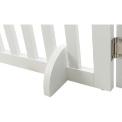 Barierka drewniana, 3-częściowa, 82–124 × 61 cm, biała