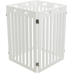 Barierka drewniana, 4-częściowa, 60–160 × 75 cm, biała