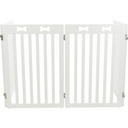 Barierka drewniana, 4-częściowa, 60–160 × 75 cm, biała