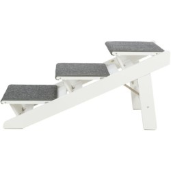Schody/rampa, dla psa/kota, białe, MDF, 44 x 46 x 106 cm, obite wykładziną