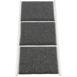 Schody/rampa, dla psa/kota, białe, MDF, 44 x 46 x 106 cm, obite wykładziną