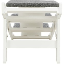 Schody/rampa, dla psa/kota, białe, MDF, 44 x 46 x 106 cm, obite wykładziną