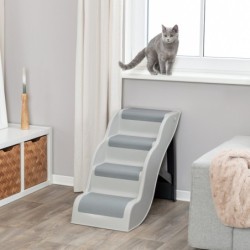 Schody, dla psa/kota, jasnoszare, 38,5 x 60 x 79 cm, do 90 kg