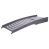Rampa, składana potrójnie, plastik, 39 × 150 cm, szara