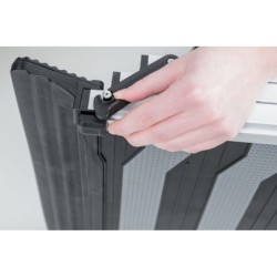 Rampa teleskopowa, czarna/szara, 40 × 78–175 cm, składana potrójnie