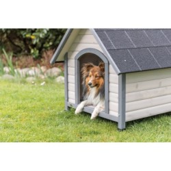 Natura, buda, dla psa, szara, M–L: 83 × 87 × 101 cm